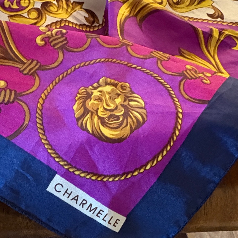 Charmelle Purple and Gold Scarf